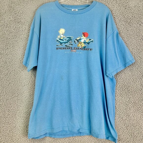 Vintage 2000 DJ Scratch This USA Poor Sport Hip Hop T Shirt Size XL Y2K 90s - Picture 1 of 5